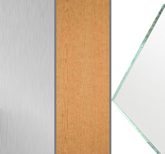  Aluminium, wood and glass surfaces