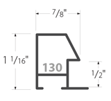 7/8 " width: ideal for small or medium size artworks. Due to its smooth, modern face, this versatile frame suits a wide selection of photographs, paintings and giclee prints.

Nielsen 130-52 Profile