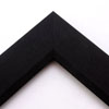 Linen liners are a great option for providing space between art and frame.  Where glass is generally required to protect paper artworks and their mat, a linen liner does not require glass, making it ideal for paintings and Giclée prints.

This 1 inch black liner has an authentic, soft linen texture and flat face with a sloped inner lip.  It is best suited to medium and large canvas prints, watercolours or oil paintings.