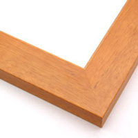 Natural wood picture frame with smooth finish