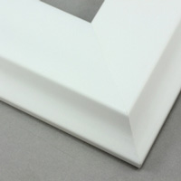 Matte white modern scoop picture frame